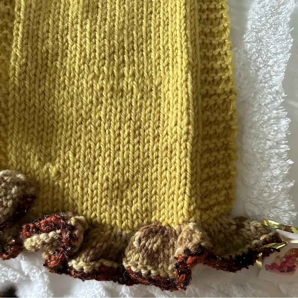 Hand Knit soft warm wool scarf